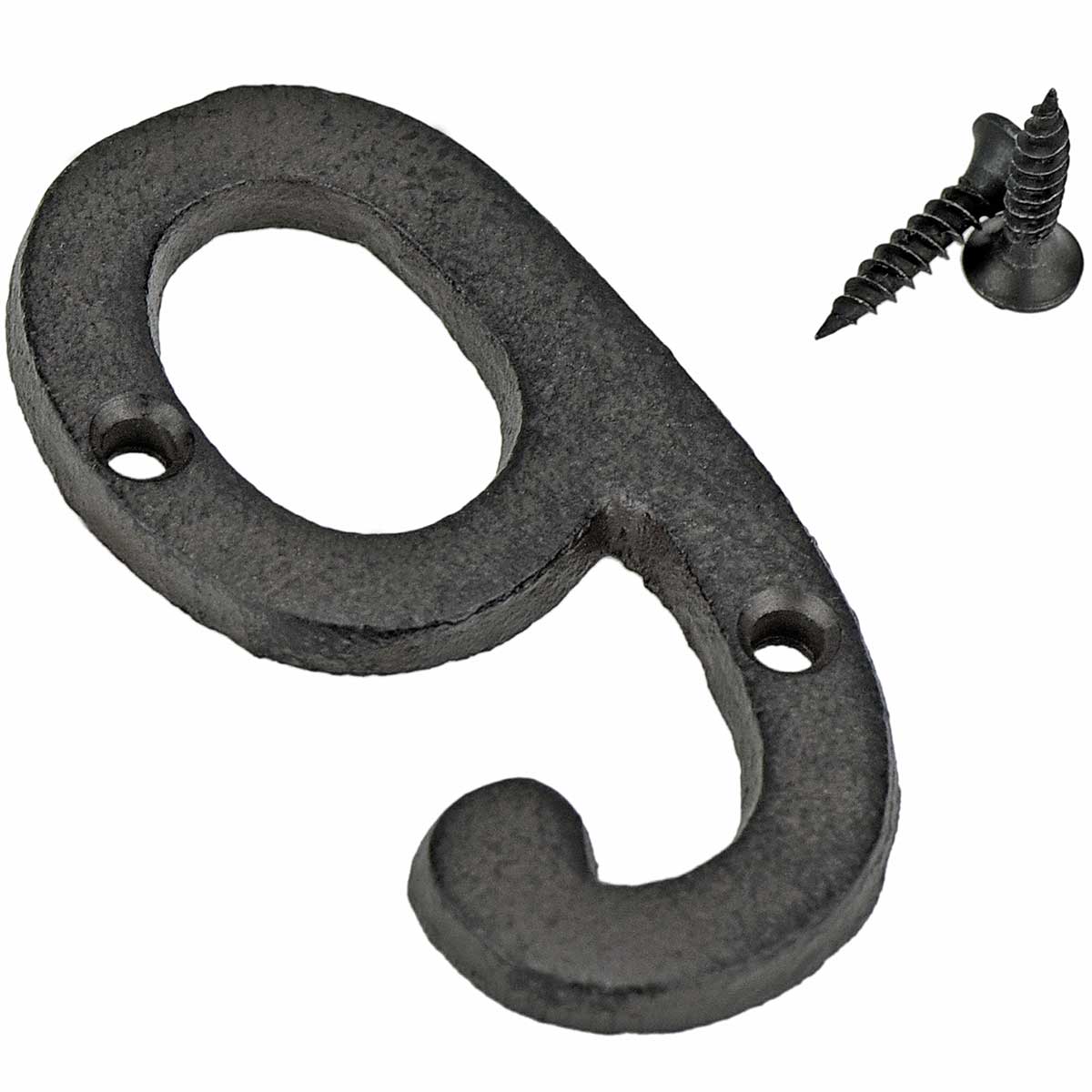 Cast Iron House Number Signs - Number 9