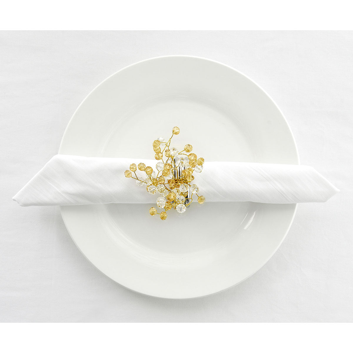 FiveSeasonStuff Pack of 10 Large White 100% Cotton Dinner Napkins, for Hotel, Restaurant, Home, BBQ, Picnics, Party, Wedding, Event, Buffet, Shower, Holiday (48cm x 48cm/18.9 x 18.9 inches)