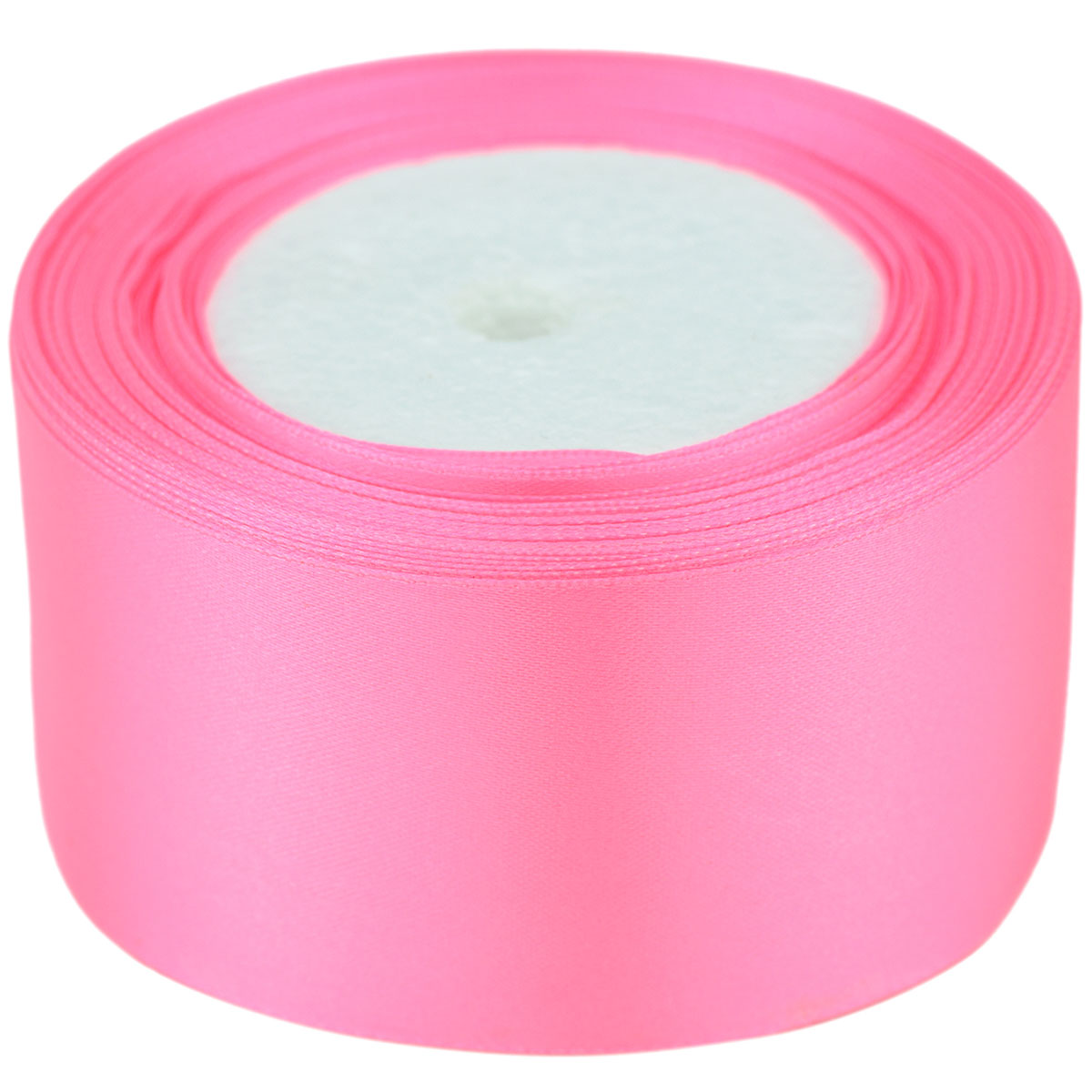 50mm Pink Single Sided Satin Ribbon