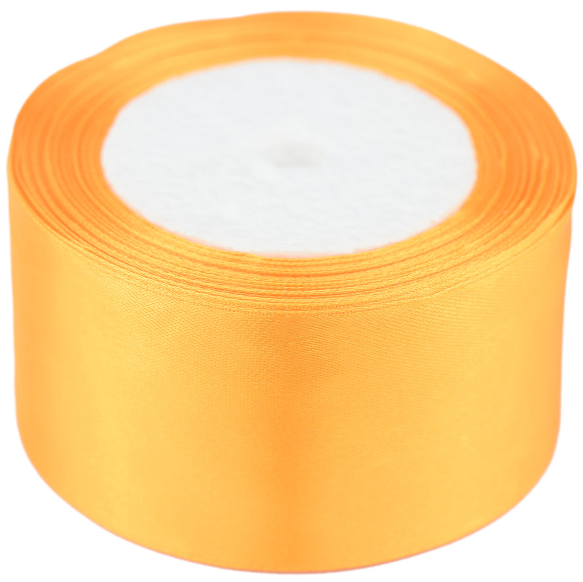 40mm Orange Single Sided Satin Ribbon