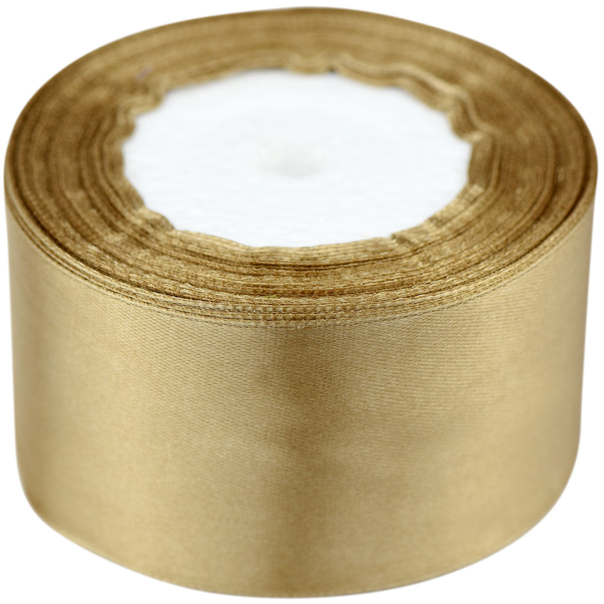 40mm Light Brown Single Sided Satin Ribbon