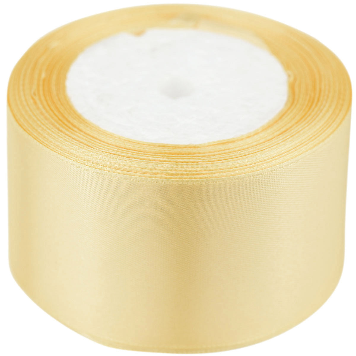 50mm Lemon Chiffon Single Sided Satin Ribbon
