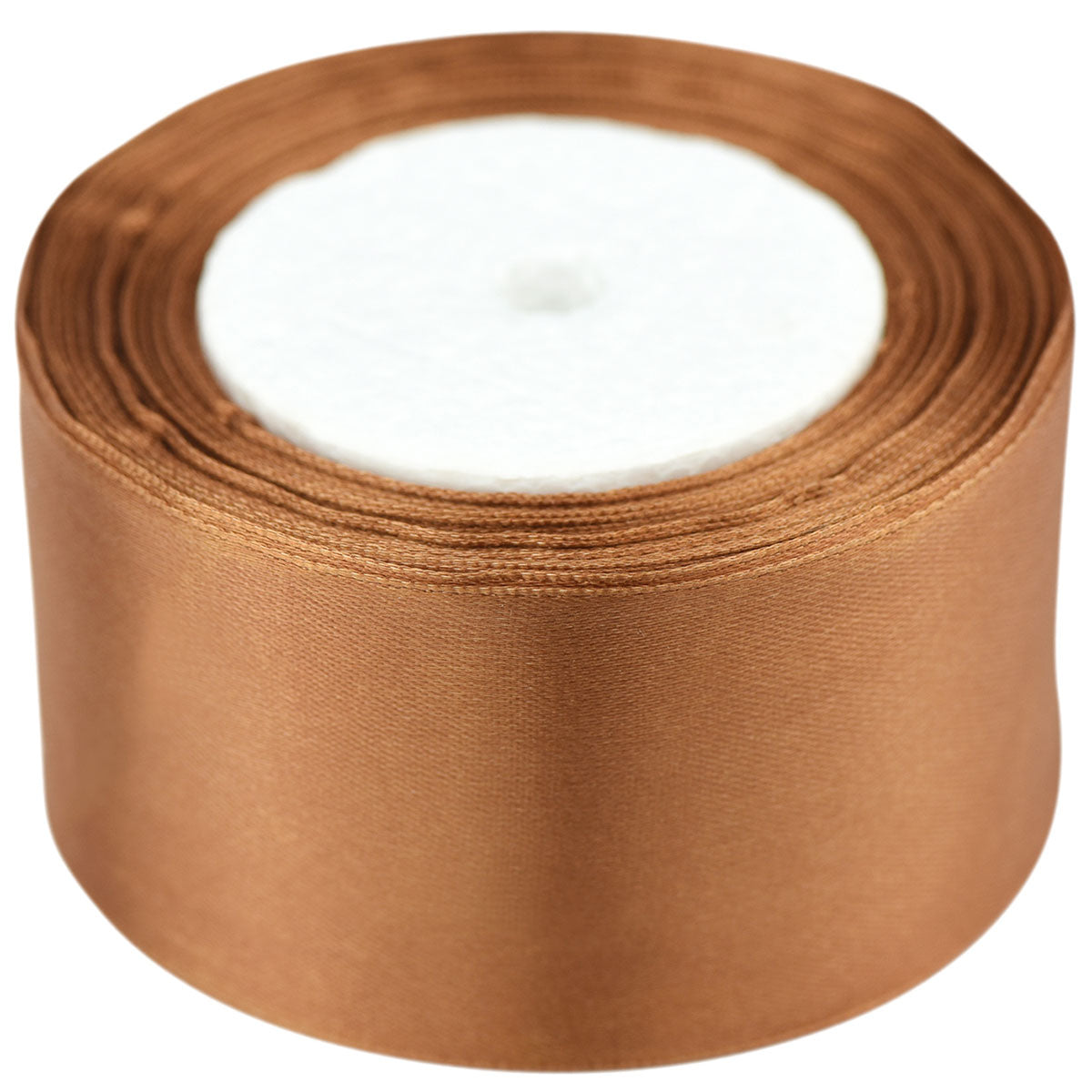 40mm Brown Single Sided Satin Ribbon