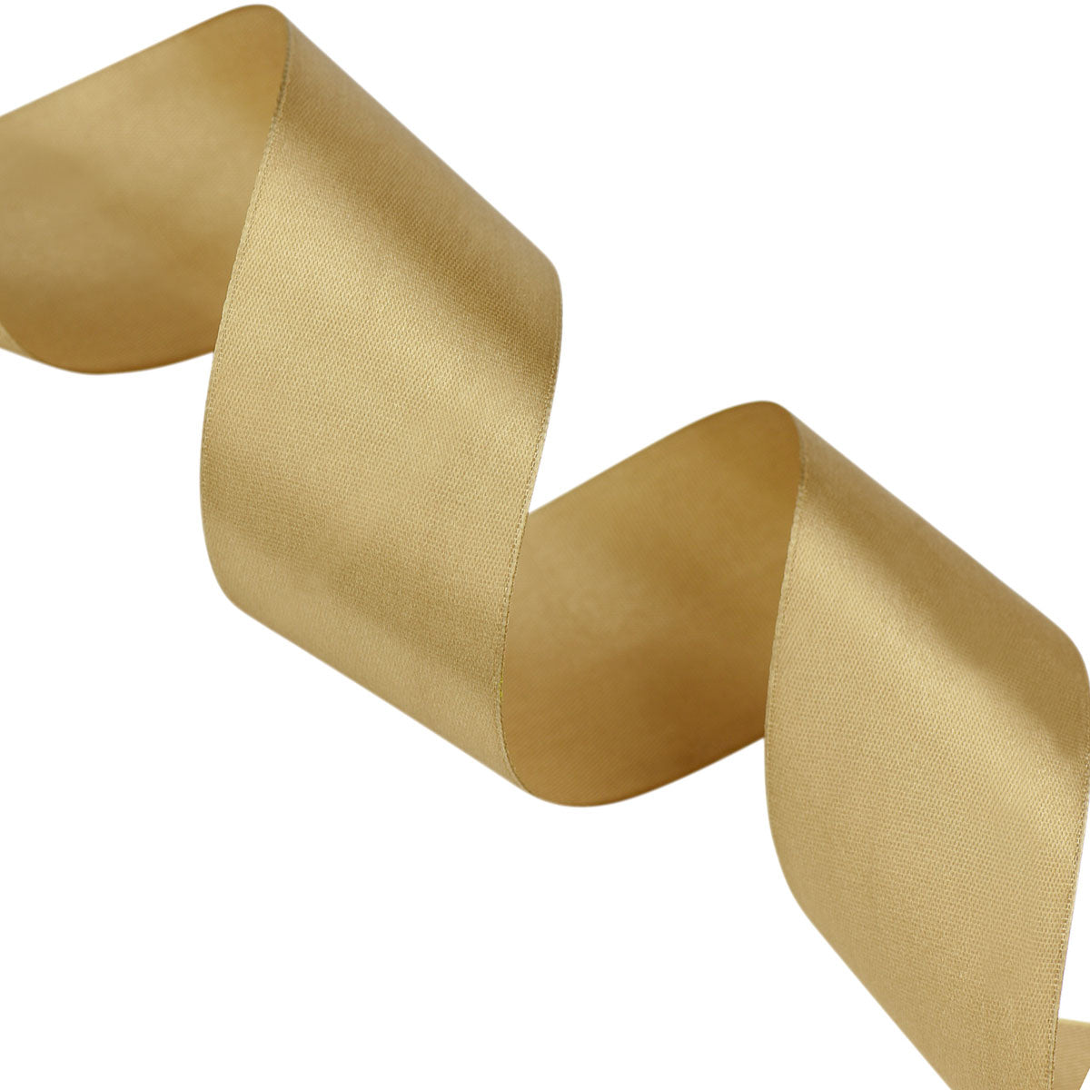 40mm Light Brown Single Sided Satin Ribbon