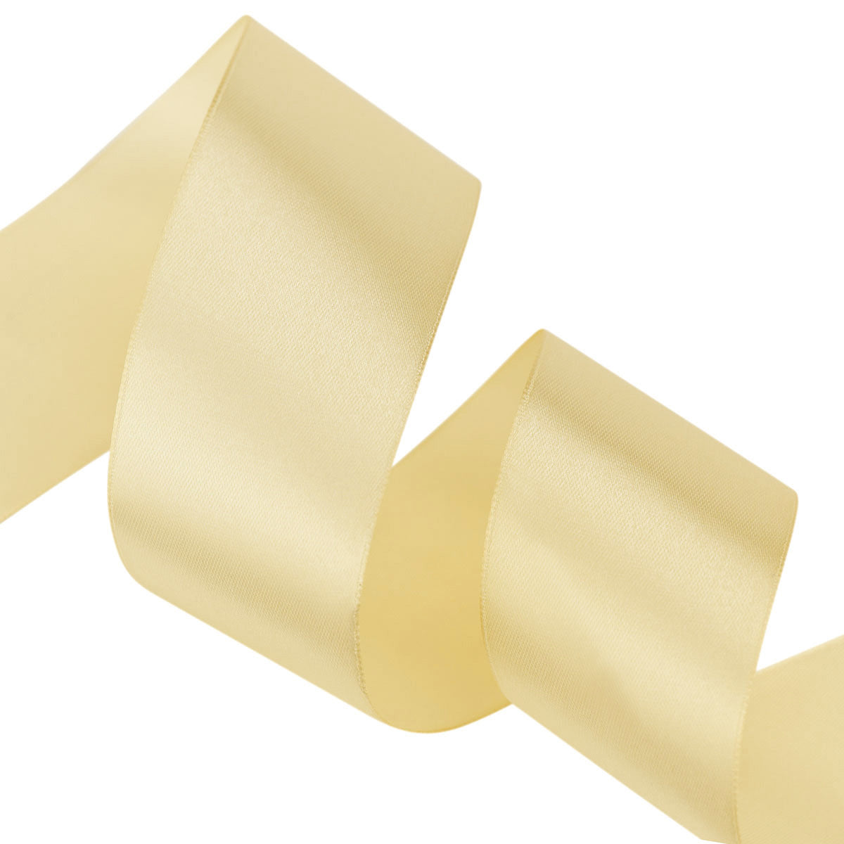 50mm Lemon Chiffon Single Sided Satin Ribbon