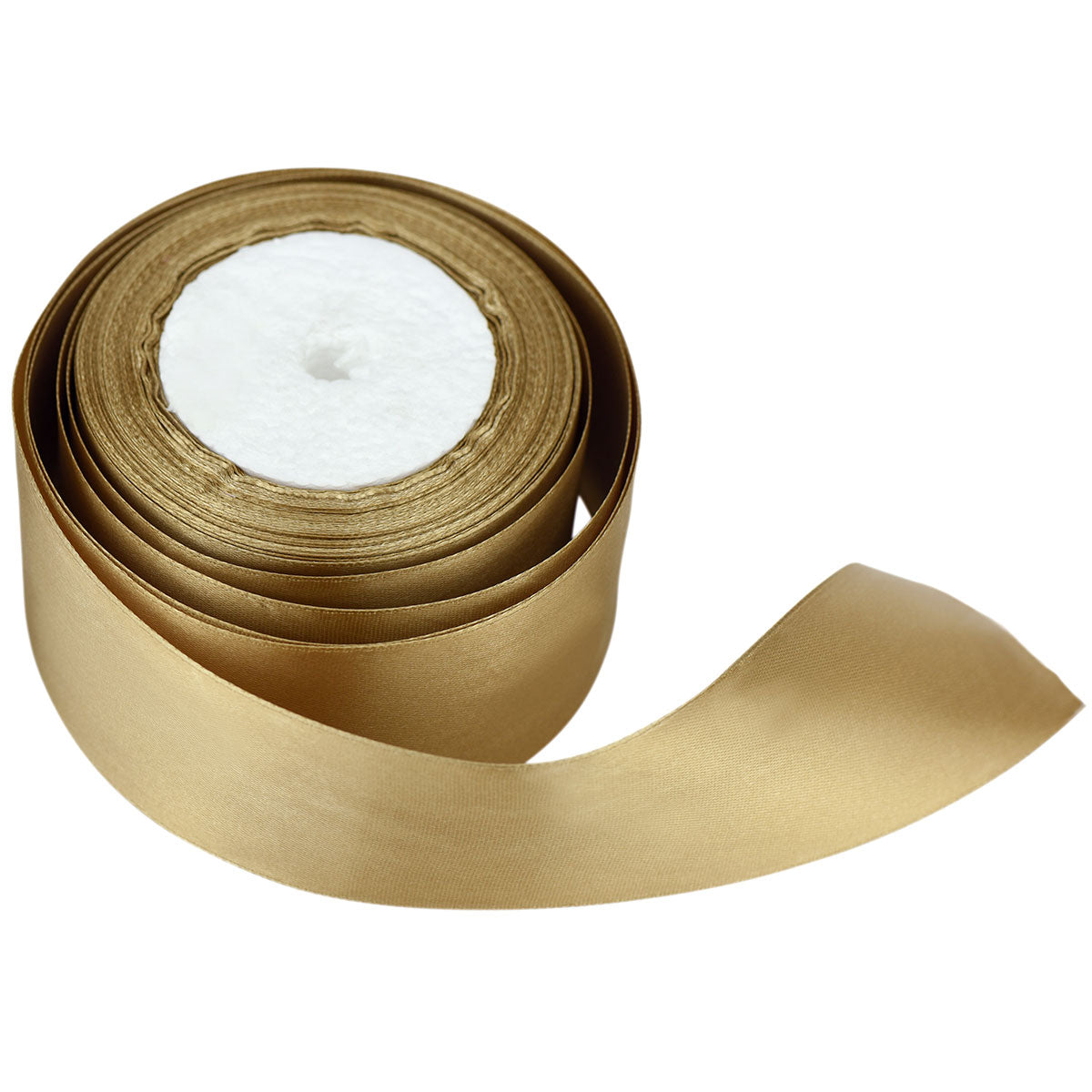 40mm Light Brown Single Sided Satin Ribbon