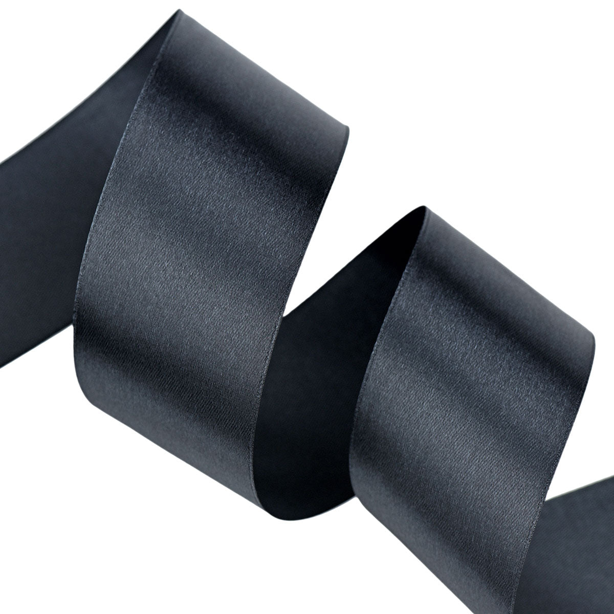 40mm Black Single Sided Satin Ribbon
