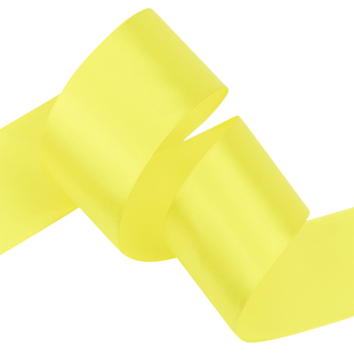 40mm Lemon Single Sided Satin Ribbon