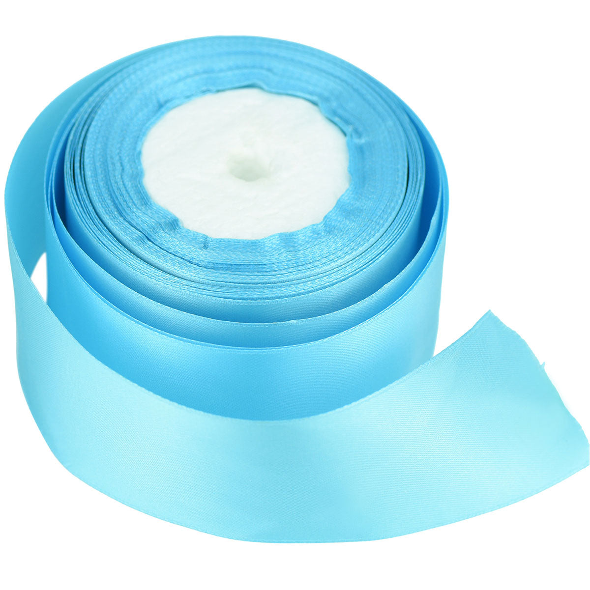50mm Light Blue Single Sided Satin Ribbon