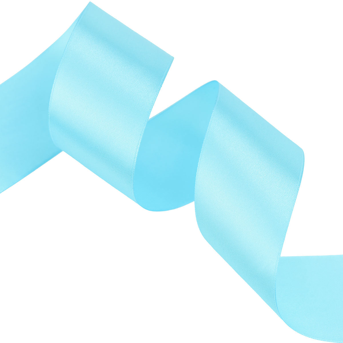 50mm Light Blue Single Sided Satin Ribbon