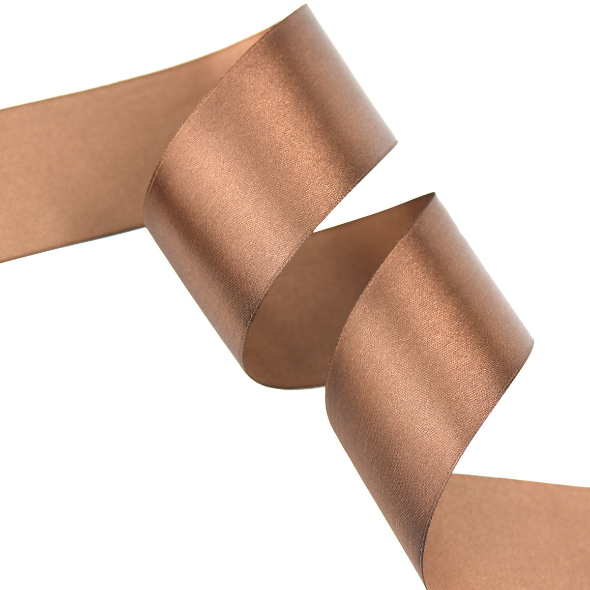 40mm Chocolate Single Sided Satin Ribbon
