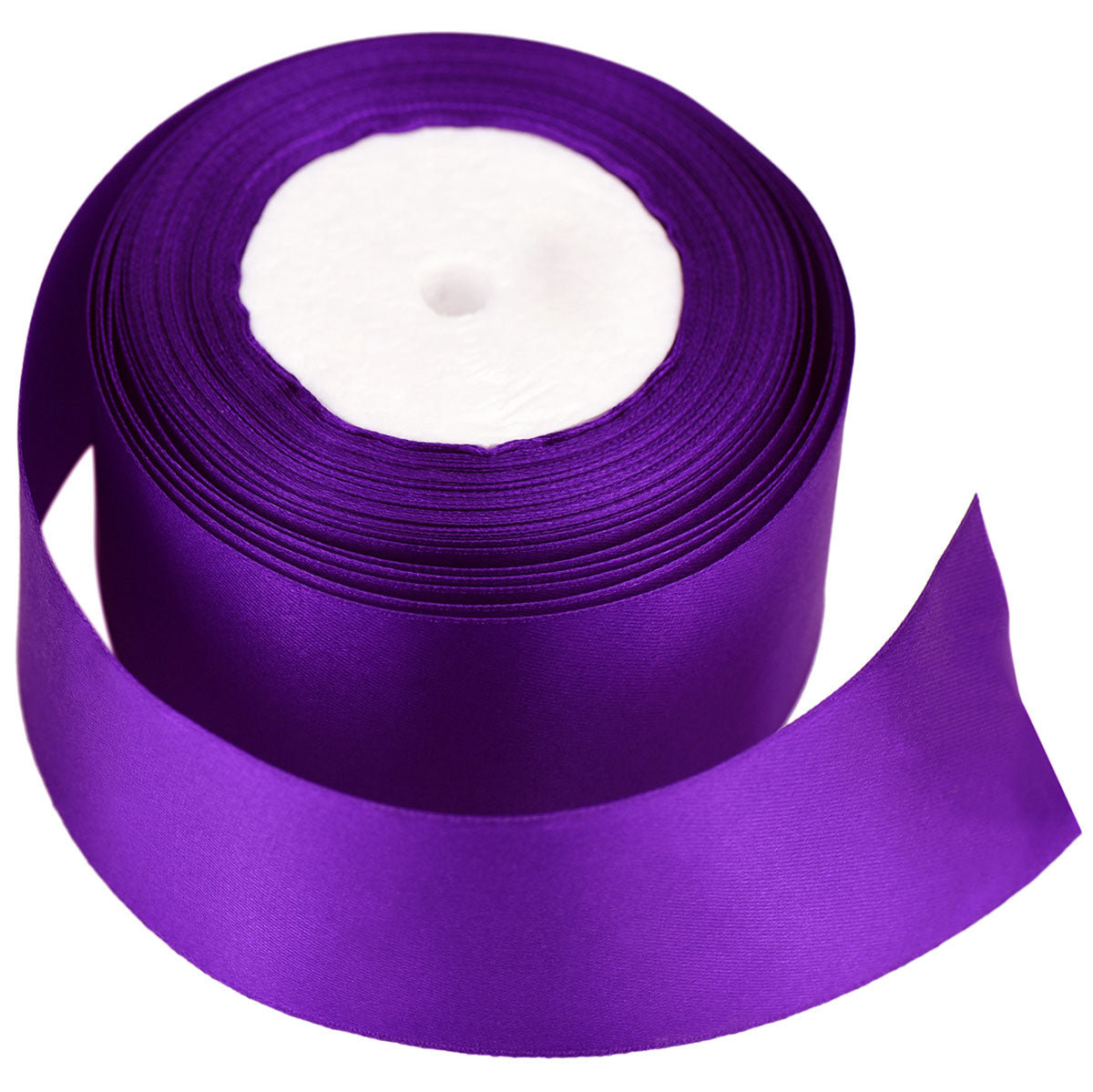 40mm Purple Single Sided Satin Ribbon