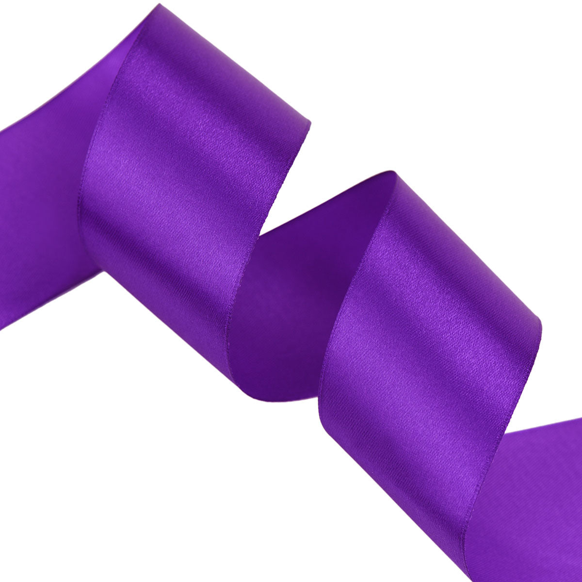 40mm Purple Single Sided Satin Ribbon