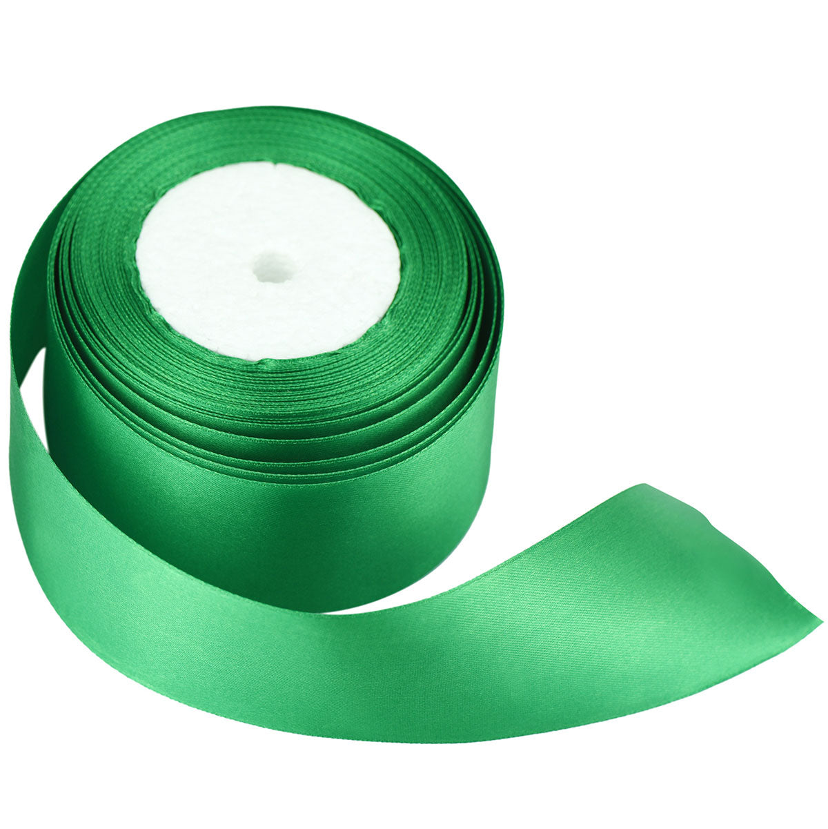 40mm Green Single Sided Satin Ribbon
