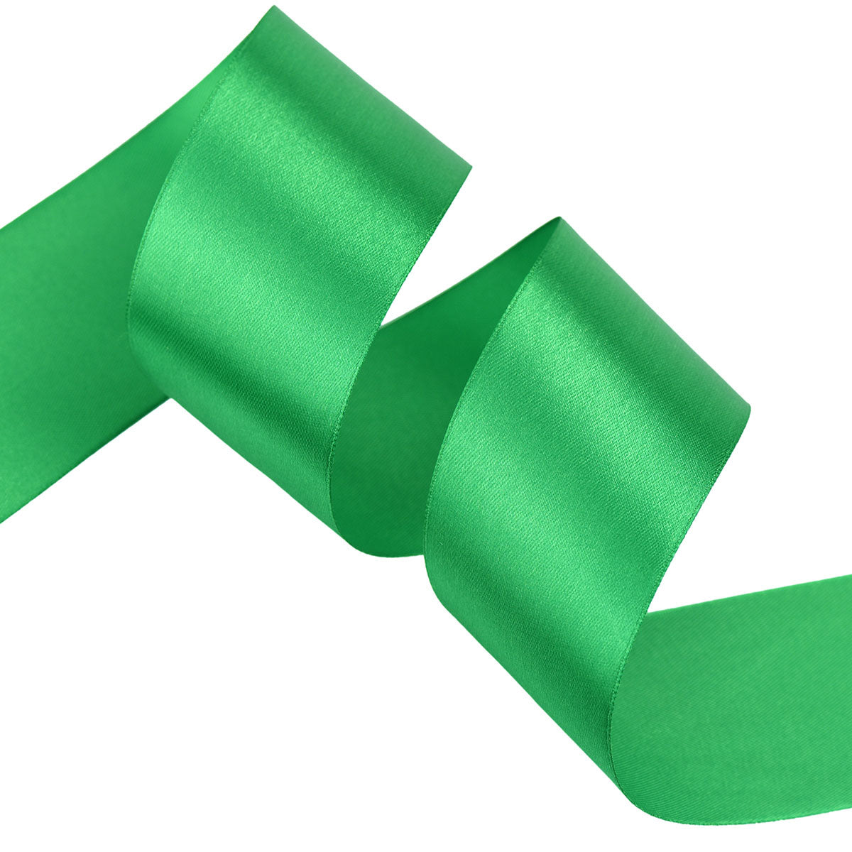50mm Green Single Sided Satin Ribbon