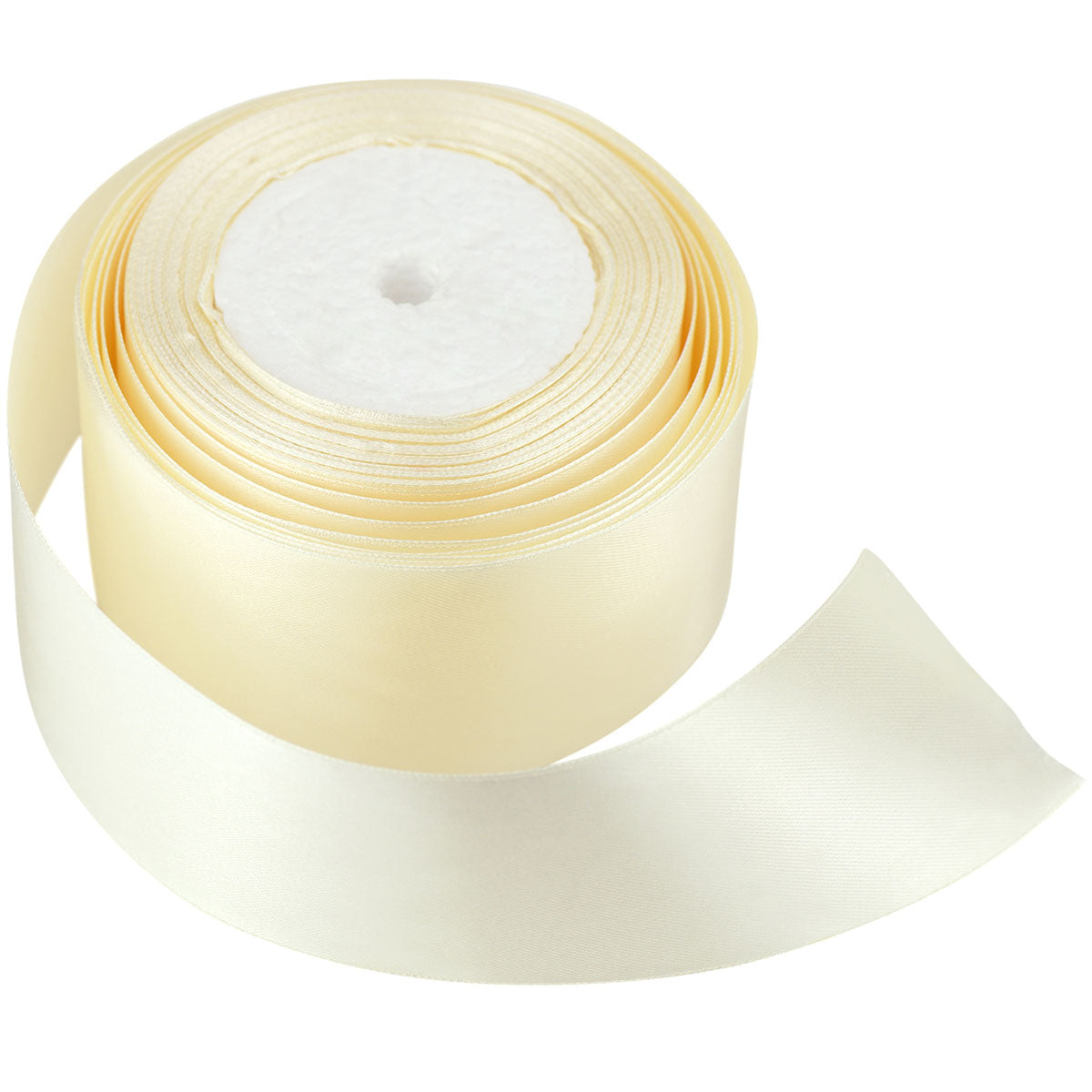50mm Beige Single Sided Satin Ribbon