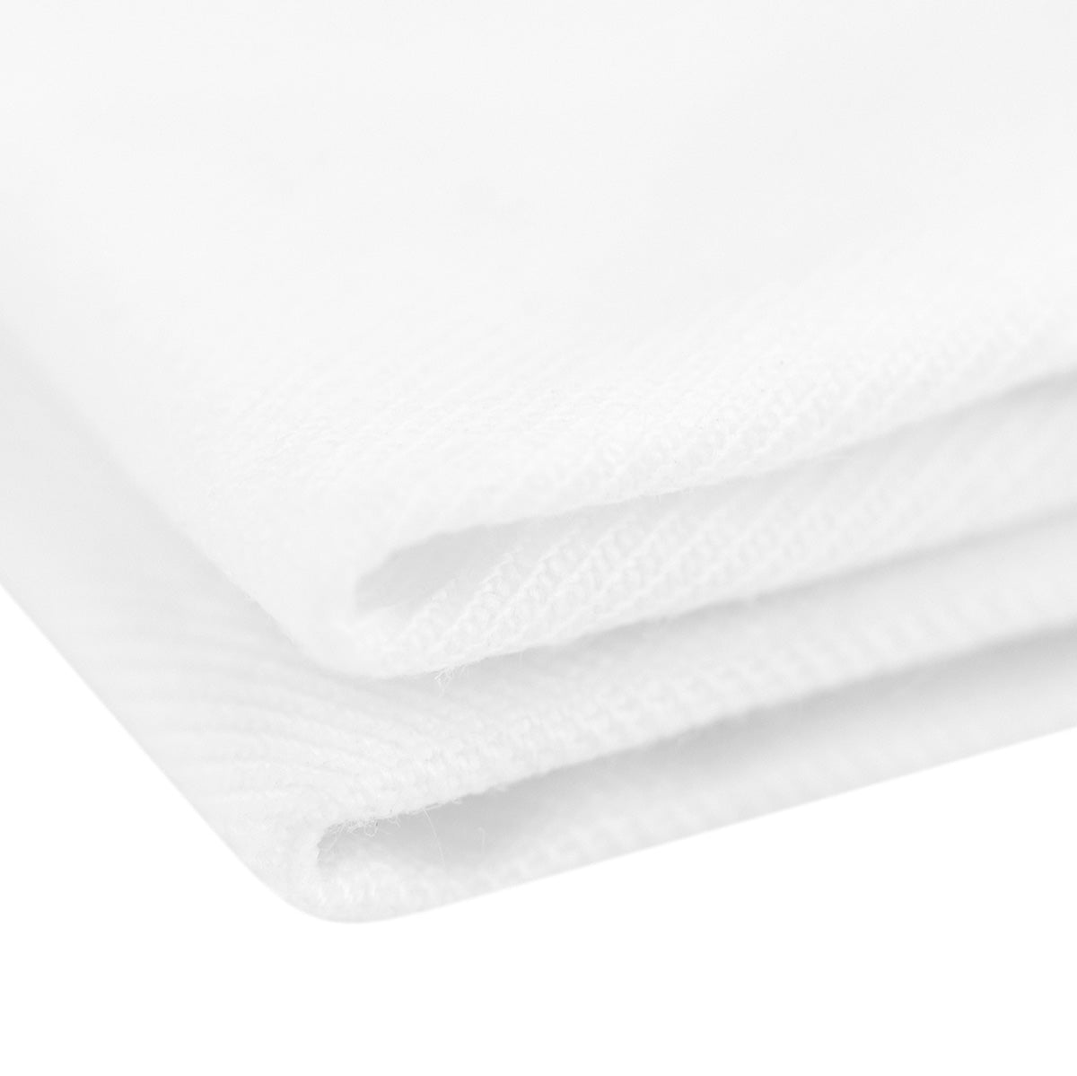 FiveSeasonStuff Pack of 10 Large White 100% Cotton Dinner Napkins, for Hotel, Restaurant, Home, BBQ, Picnics, Party, Wedding, Event, Buffet, Shower, Holiday (48cm x 48cm/18.9 x 18.9 inches)