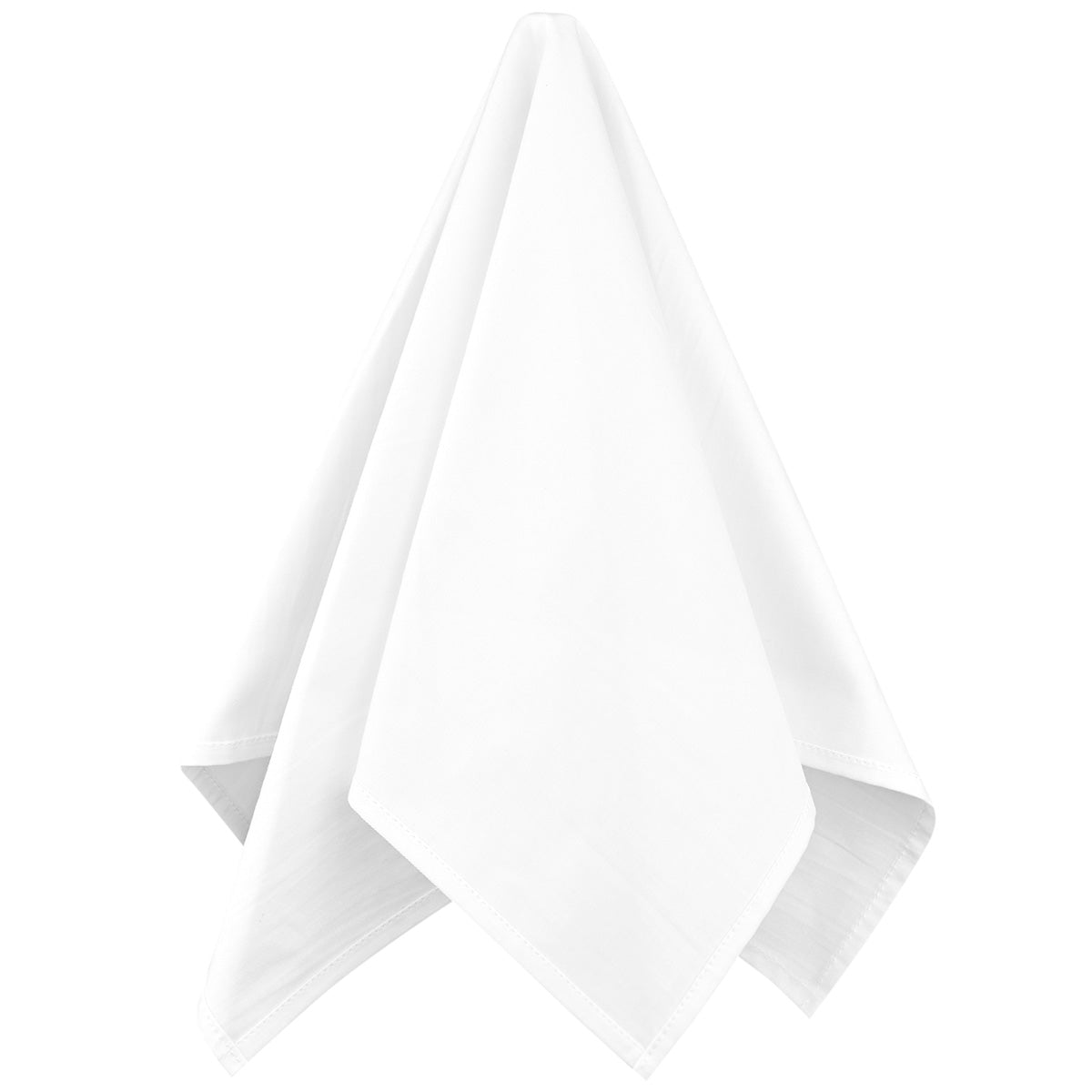 FiveSeasonStuff Pack of 10 Large White 100% Cotton Dinner Napkins, for Hotel, Restaurant, Home, BBQ, Picnics, Party, Wedding, Event, Buffet, Shower, Holiday (48cm x 48cm/18.9 x 18.9 inches)