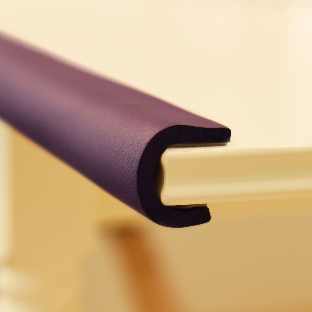 1 Roll Maroon U-Shaped Foam Edge Protector 78.7 inches (2 meters)