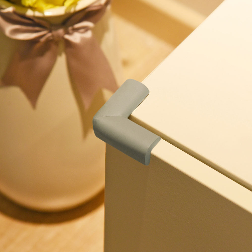 12 Pieces Gray Standard L-Shaped Foam Corner Protectors