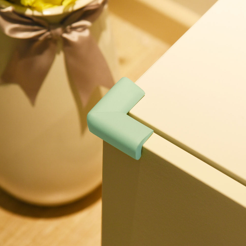 12 Pieces Mint Green Standard L-Shaped Foam Corner Protectors
