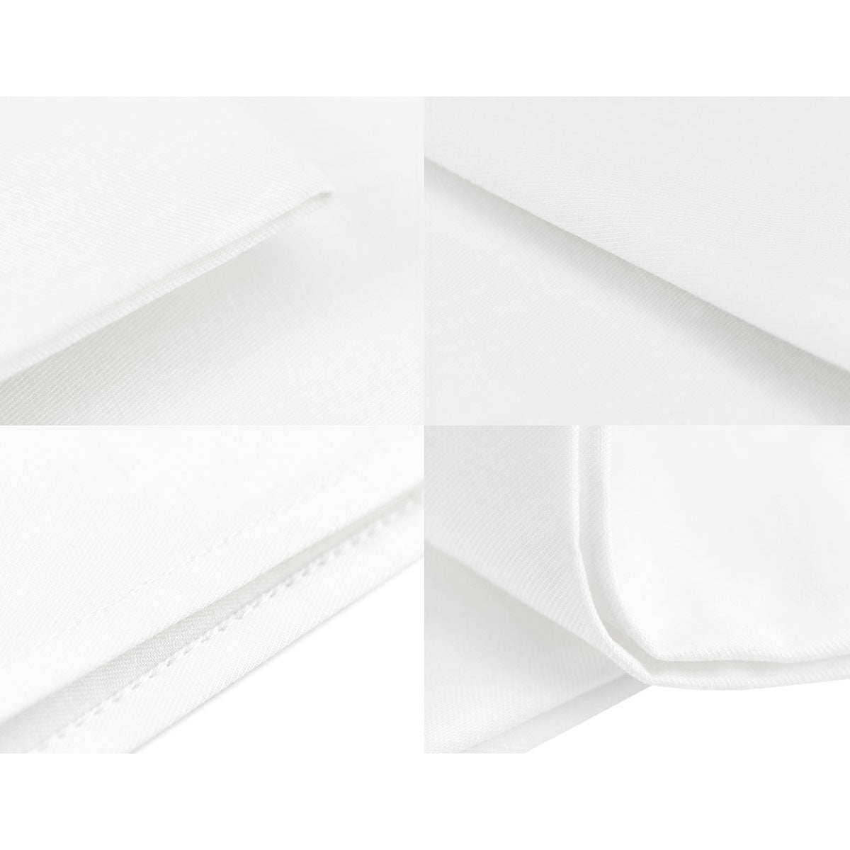 FiveSeasonStuff Pack of 10 Large White 100% Cotton Dinner Napkins, for Hotel, Restaurant, Home, BBQ, Picnics, Party, Wedding, Event, Buffet, Shower, Holiday (48cm x 48cm/18.9 x 18.9 inches)