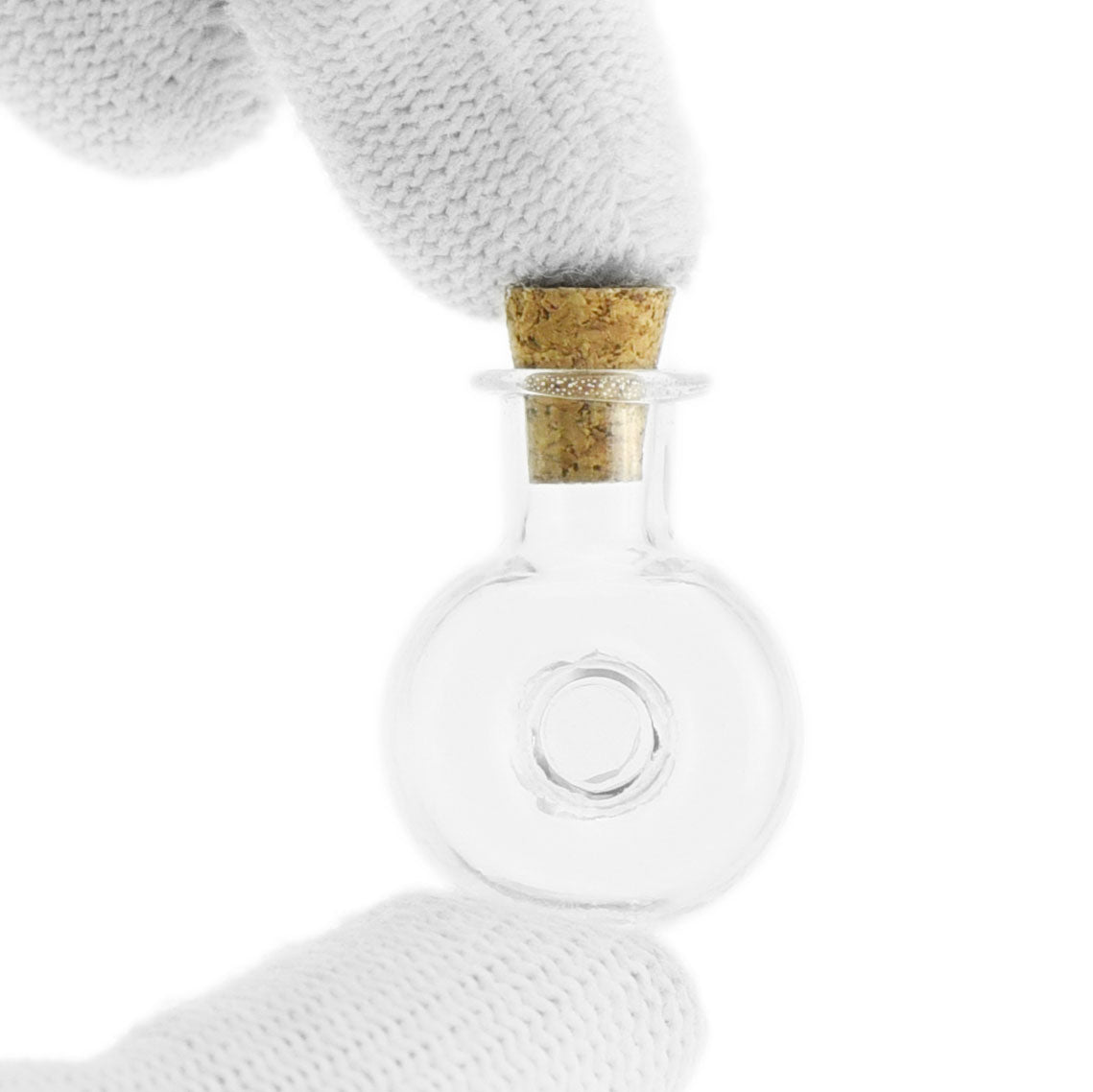20 Pcs Mini Transparent Glass Bottles with Corks (Wine Bottle)
