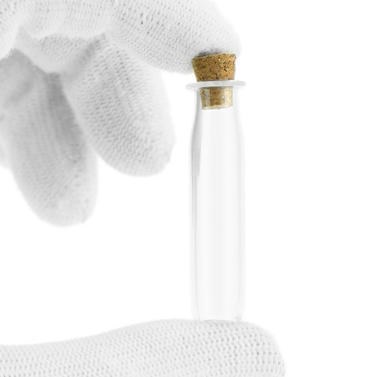 20 Pcs Mini Transparent Glass Bottles with Corks (Tall Bottle)