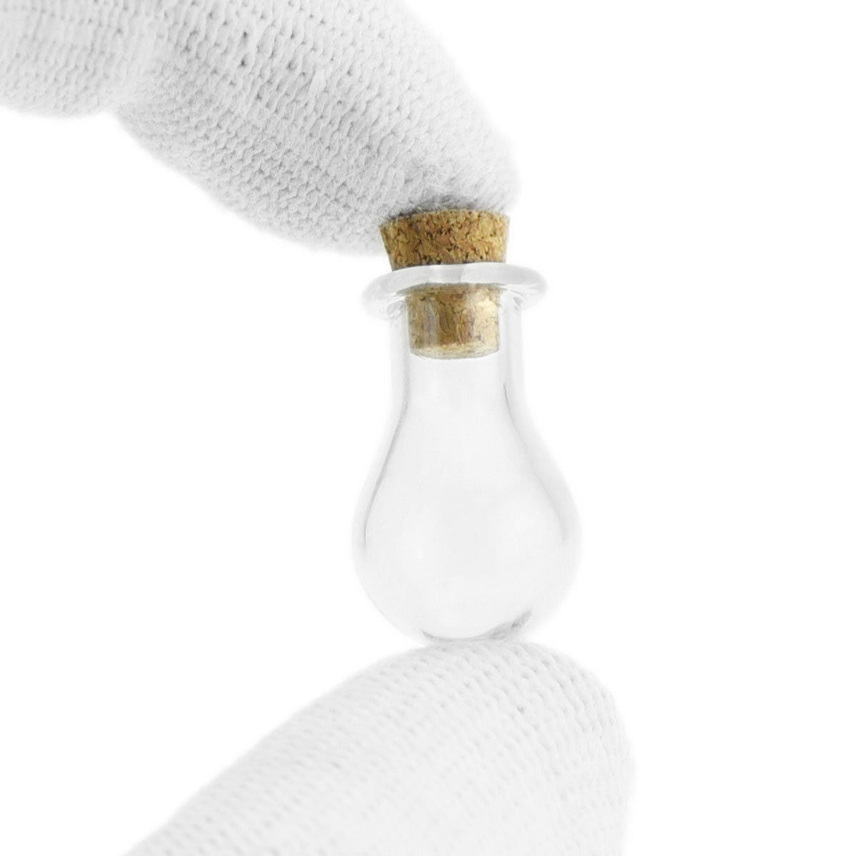 20 Pcs Mini Transparent Glass Bottles with Corks (Sphere 3)