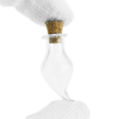 20 Pcs Mini Transparent Glass Bottles with Corks (Water Drop)