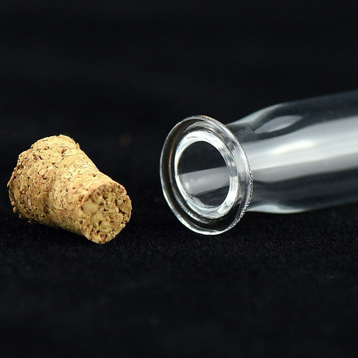 20 Pcs Mini Transparent Glass Bottles with Corks (Tall Bottle)