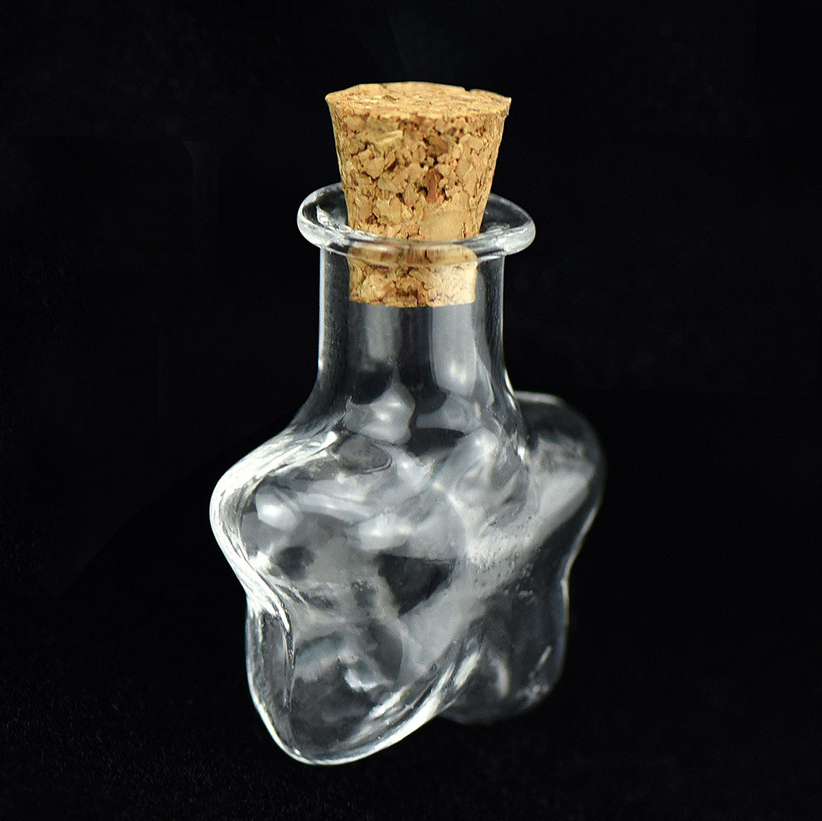 20 Pcs Mini Transparent Glass Bottles with Corks (Star)