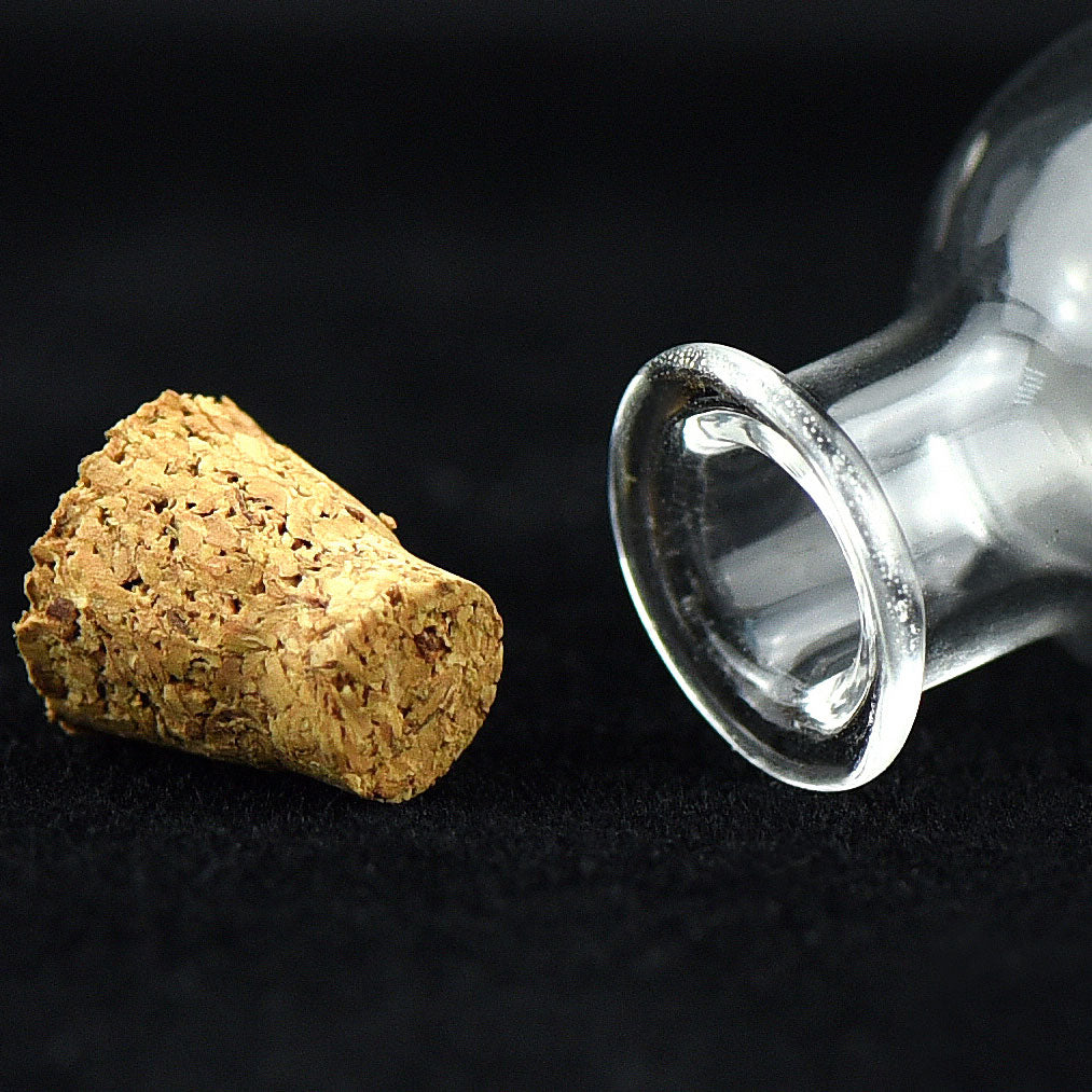 20 Pcs Mini Transparent Glass Bottles with Corks (Sphere 1)