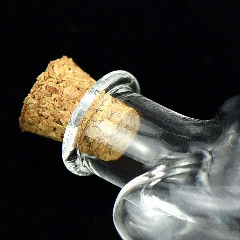 20 Pcs Mini Transparent Glass Bottles with Corks (Heart)