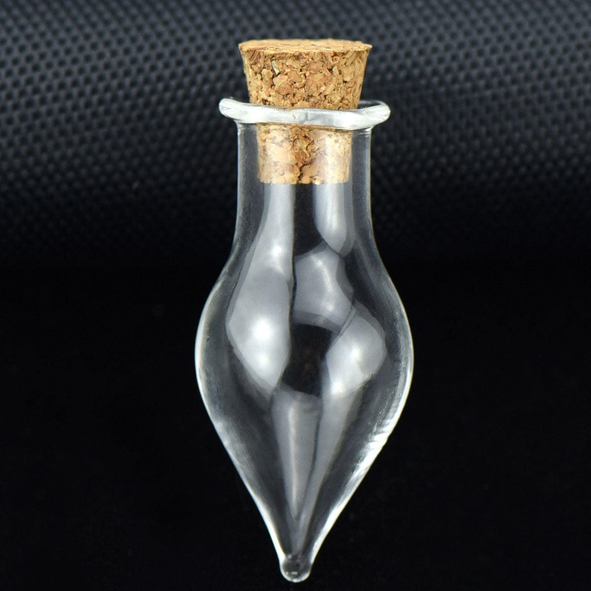 20 Pcs Mini Transparent Glass Bottles with Corks (Unicuspid Bottle)