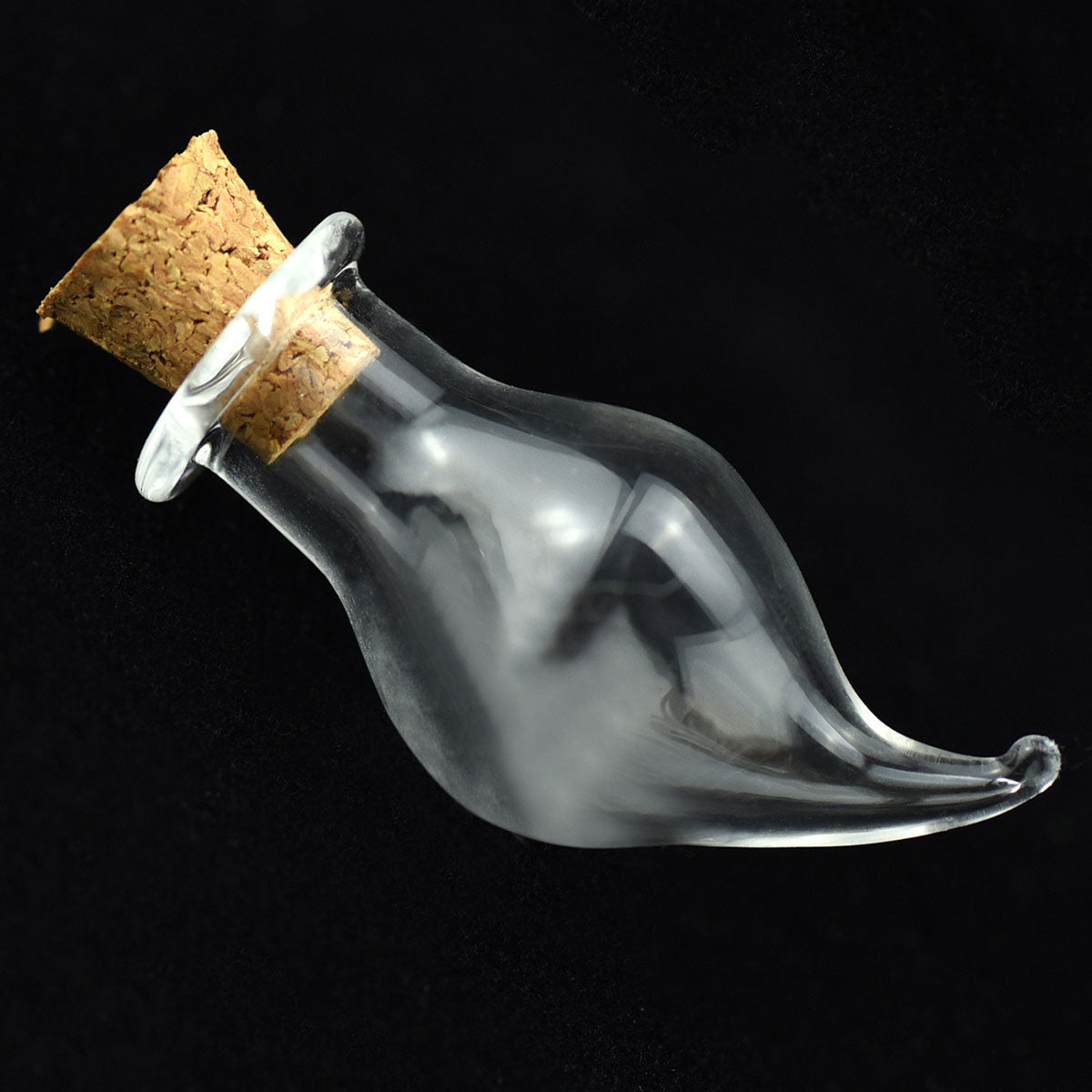 20 Pcs Mini Transparent Glass Bottles with Corks (Water Drop)
