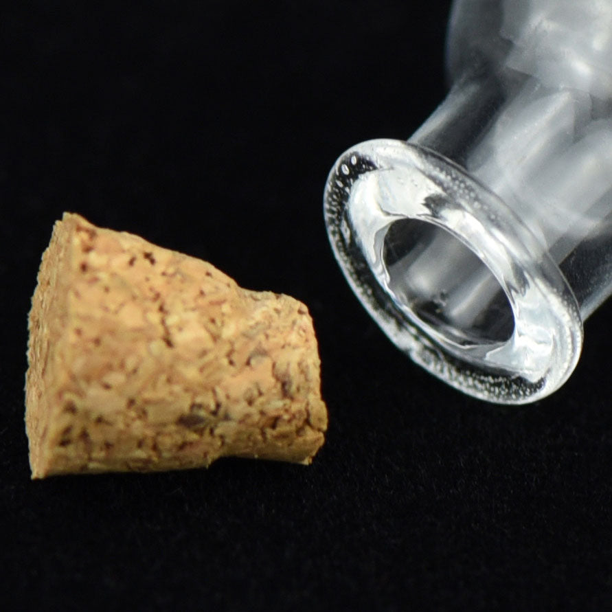 20 Pcs Mini Transparent Glass Bottles with Corks (Sphere 2)