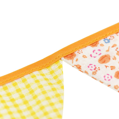 2 Orange Cotton Pennant Banners