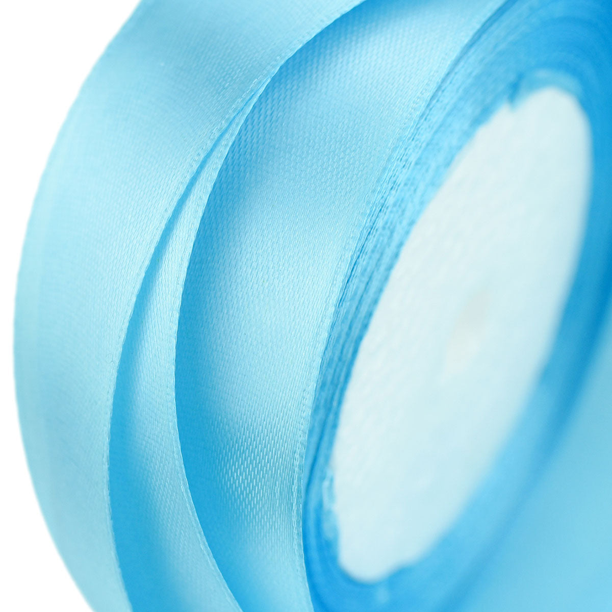 25mm Light Blue Single Sided Satin Ribbon