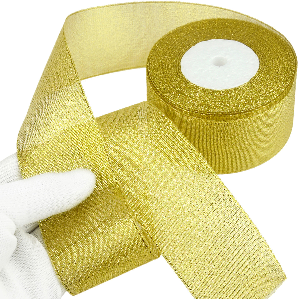 50mm Gold Metallic  Single Sided Ribbon