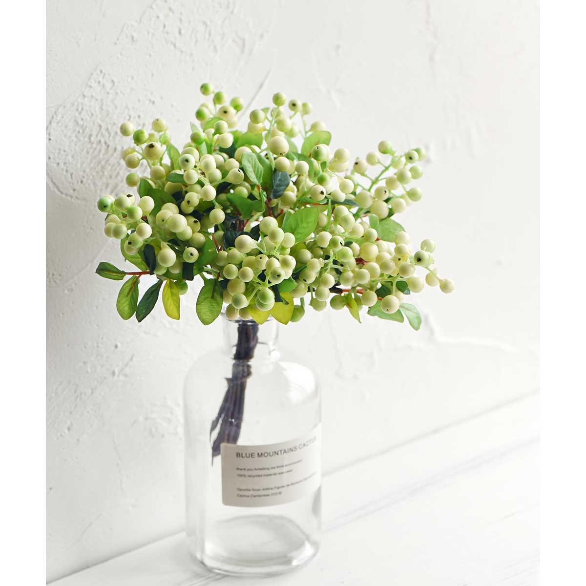 10 Stems Artificial Green Berry Bouquet 9.8 Inches (25cm)