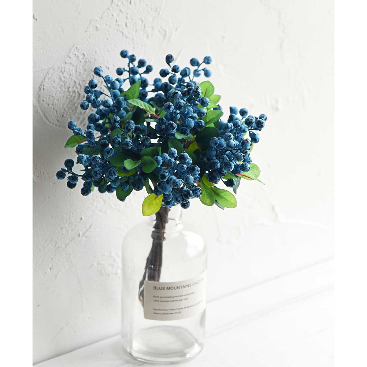 Versatile Artificial Holly Blue Berry Branches: Set of 10 for Stunning Decor