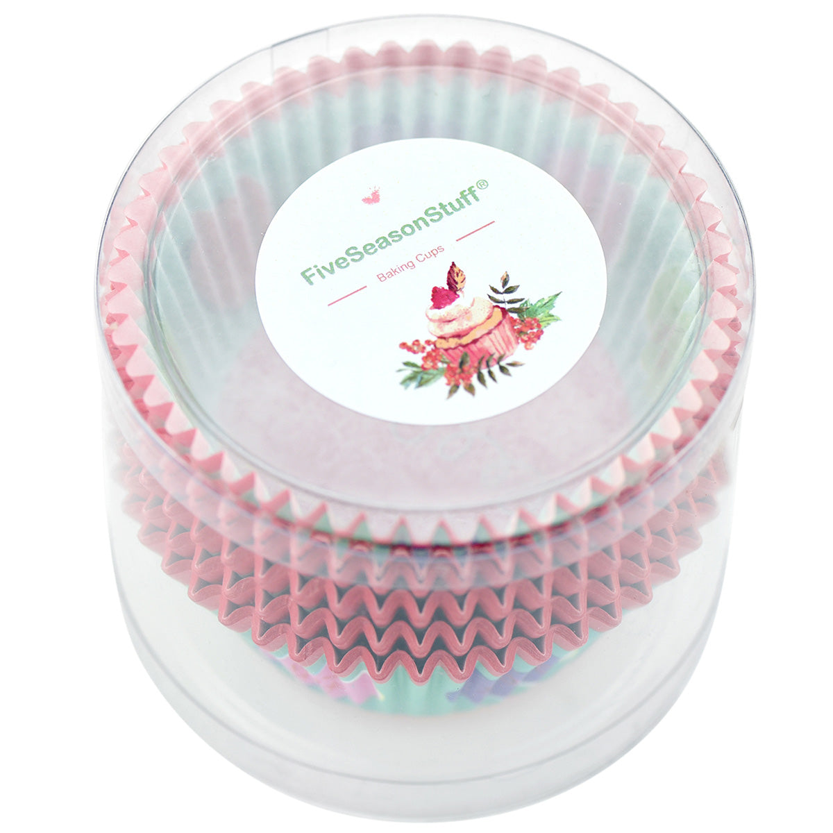 FiveSeasonStuff 100-Pack Cupcake Muffin Baking Paper Cases Liners Style 10