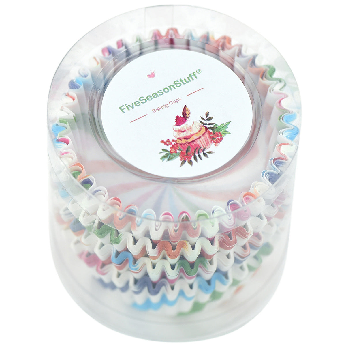 FiveSeasonStuff 100-Pack Cupcake Muffin Baking Paper Cases Liners Style 23