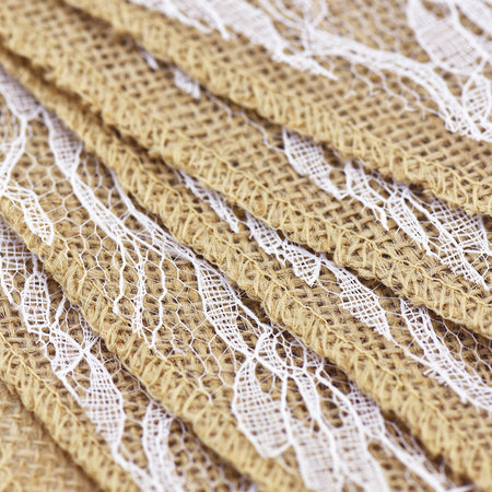 Burlap and Lace Pennant Banner