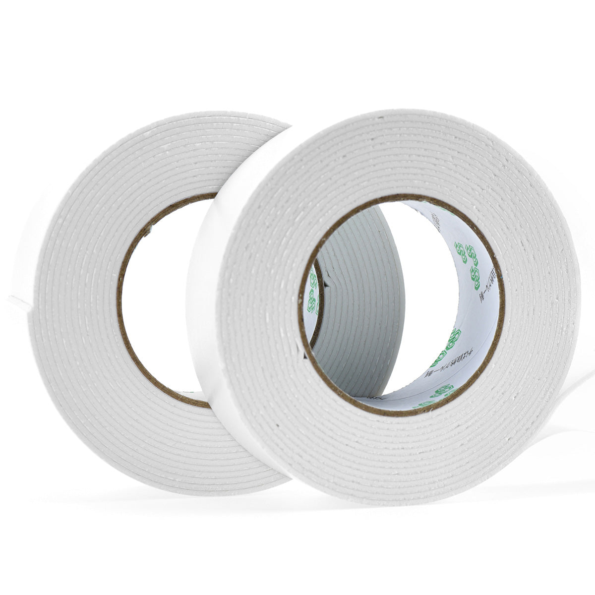 Pack of 2 Double Sided White Foam Tape Very Sticky Leaves Residue