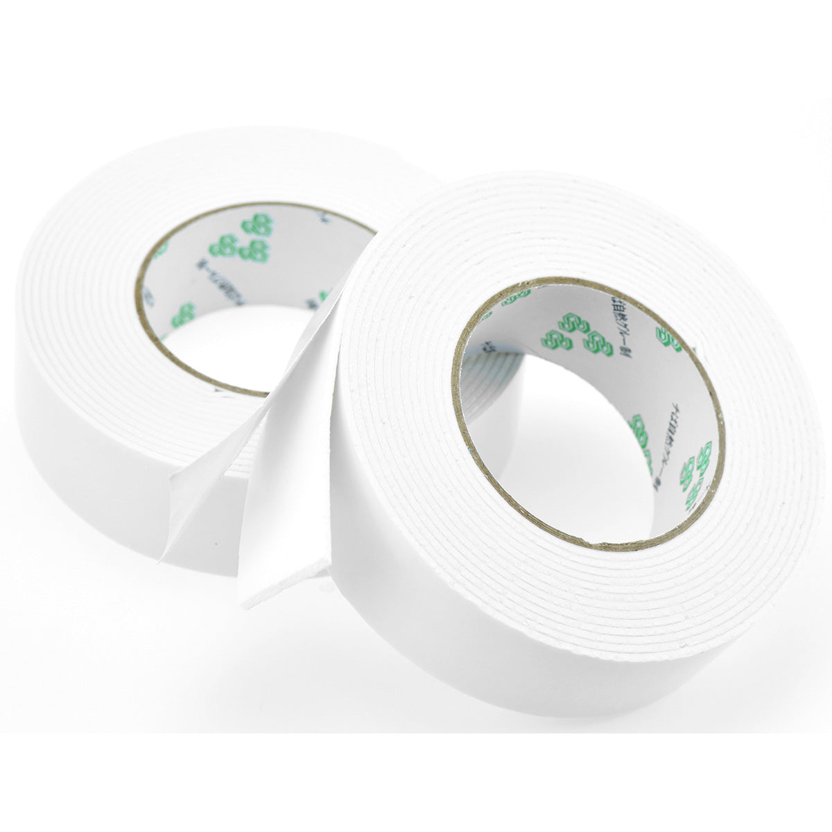 Pack of 2 Double Sided White Foam Tape Very Sticky Leaves Residue