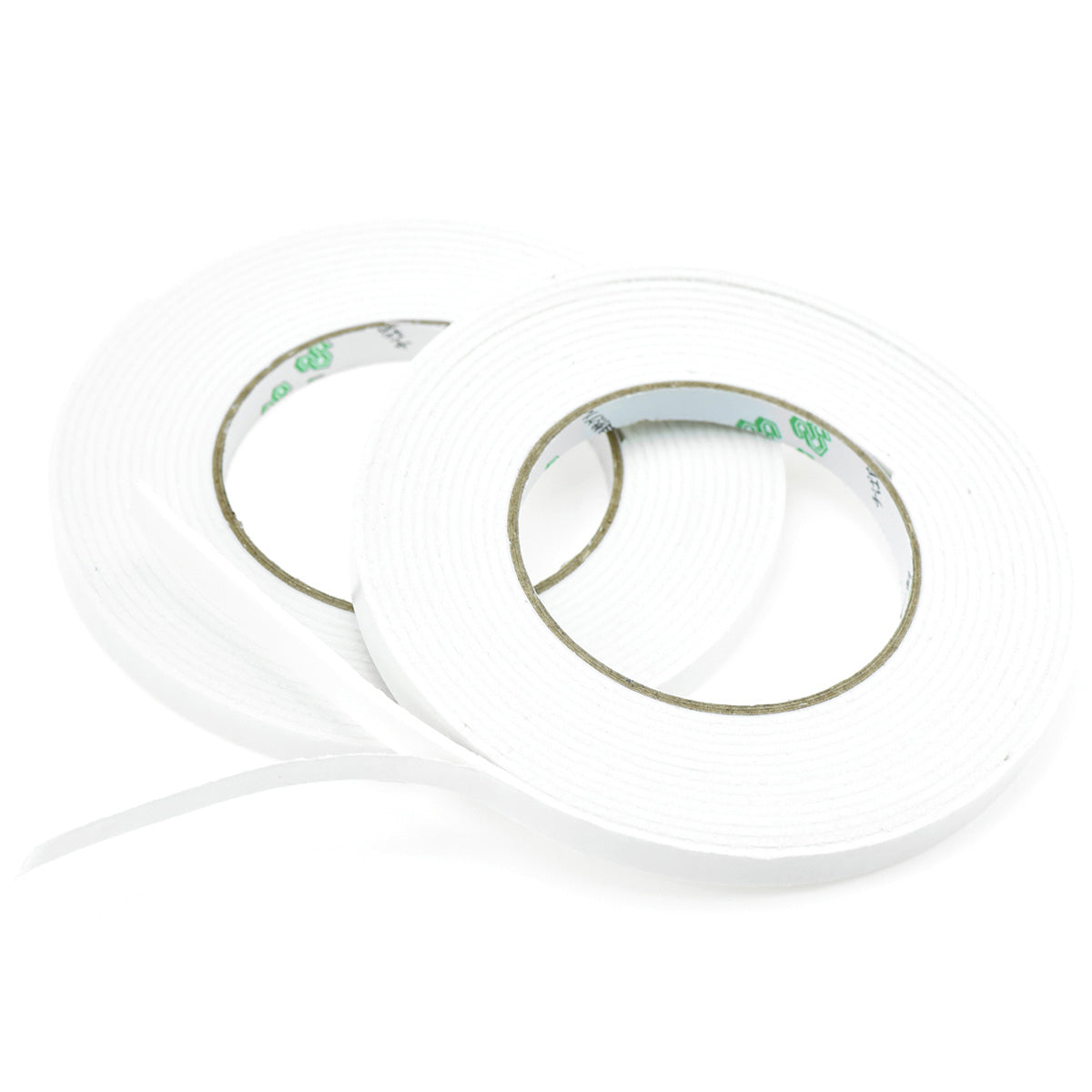 Pack of 2 Double Sided White Foam Tape Very Sticky Leaves Residue