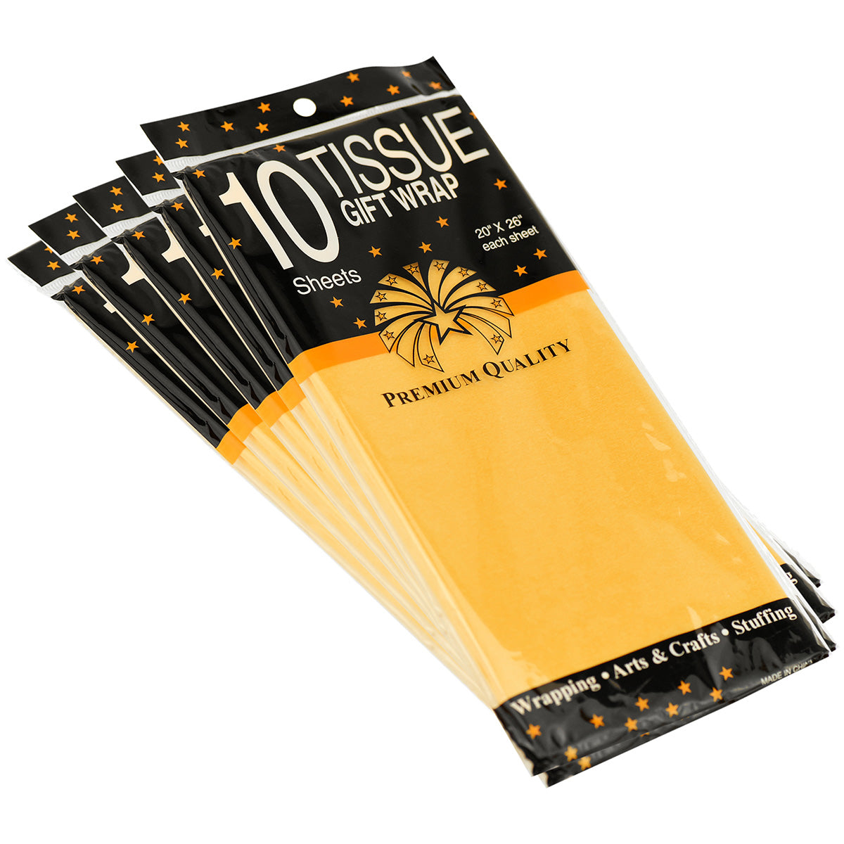 50 Sheets Dark Yellow Wrapping Tissue Paper