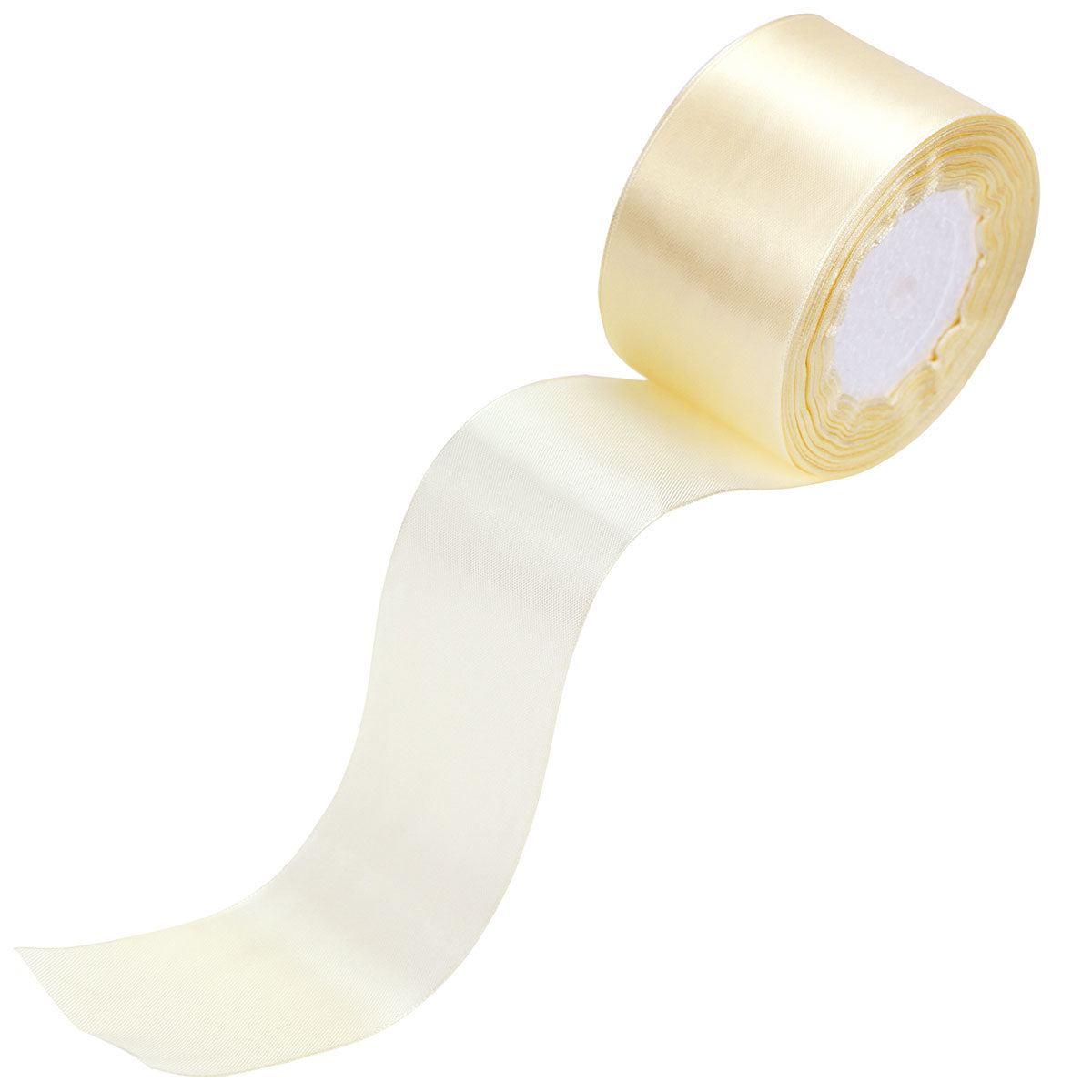 50mm Beige Single Sided Satin Ribbon